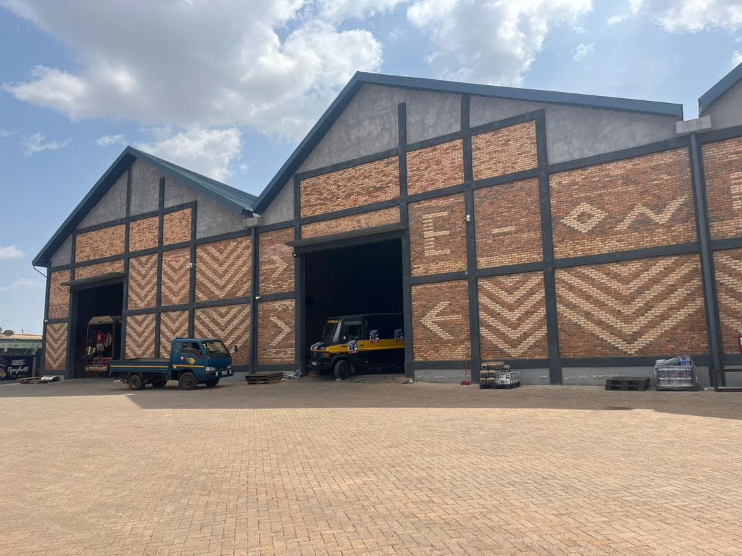 Trucks staged for dispatch